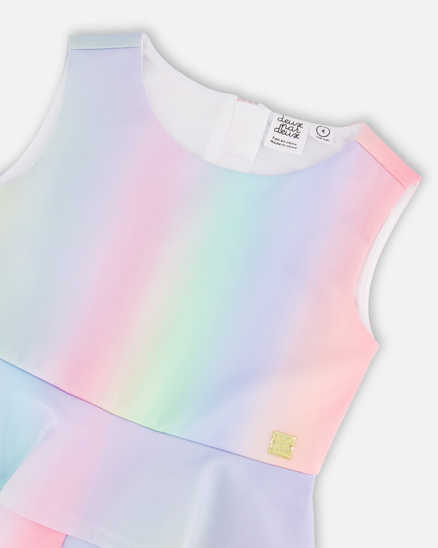 Gradient Milano Jumpsuit With Peplum Multicolored