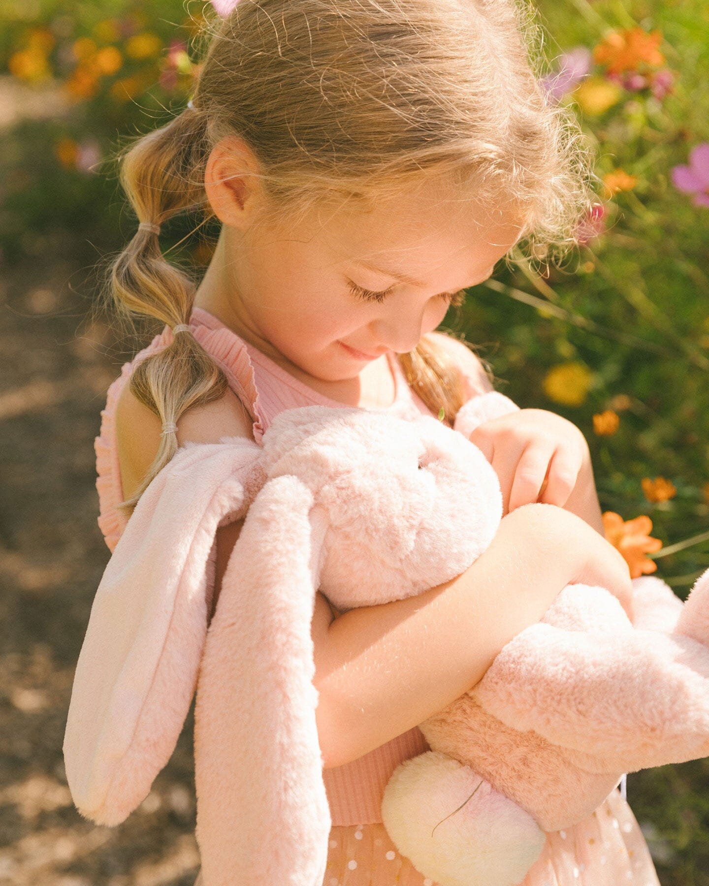 Bi-Material Dress With Printed Dots On Mesh Skirt Warm Old Pink