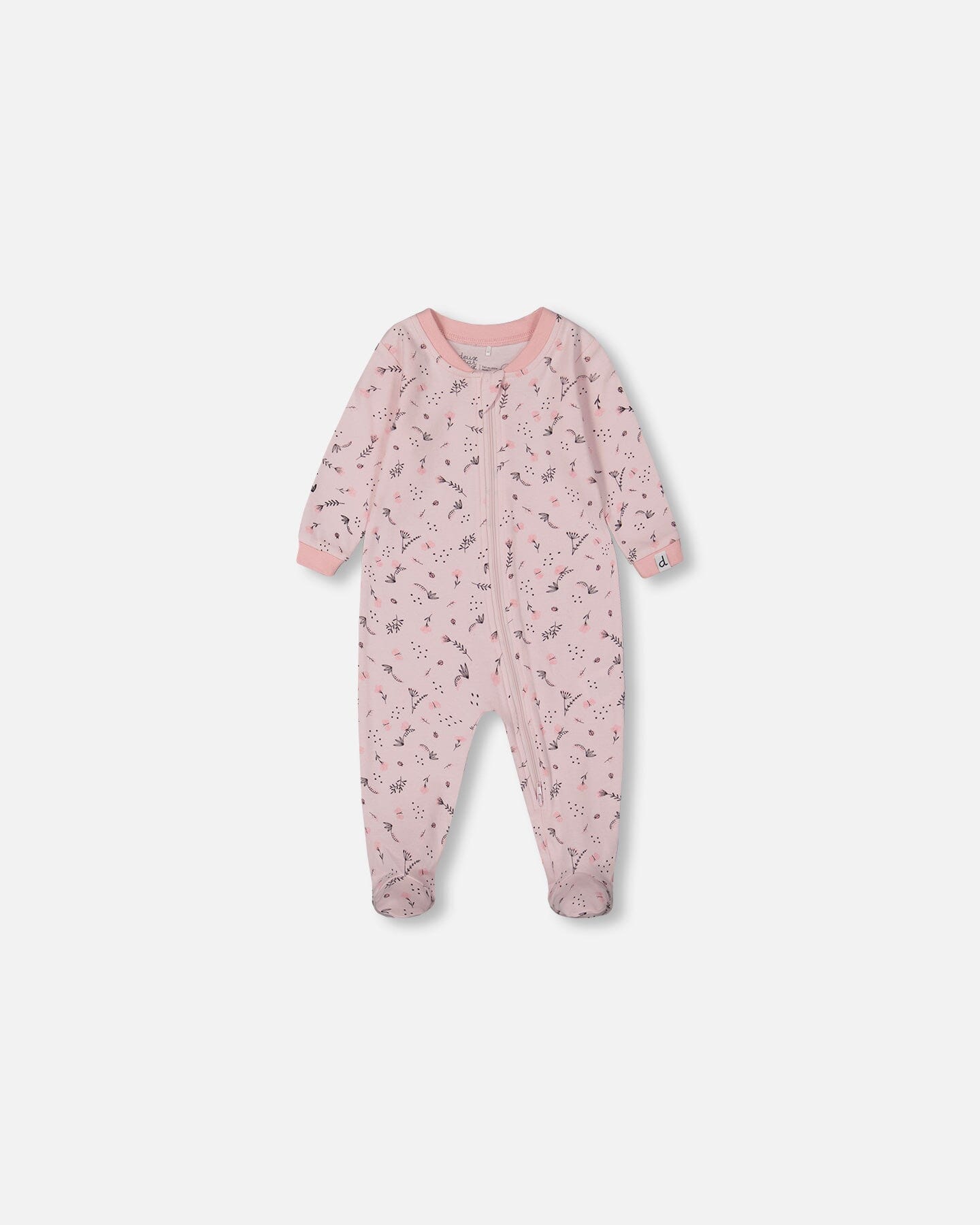 Printed Organic Cotton One-Piece Pajama Off-White And Multi Truck