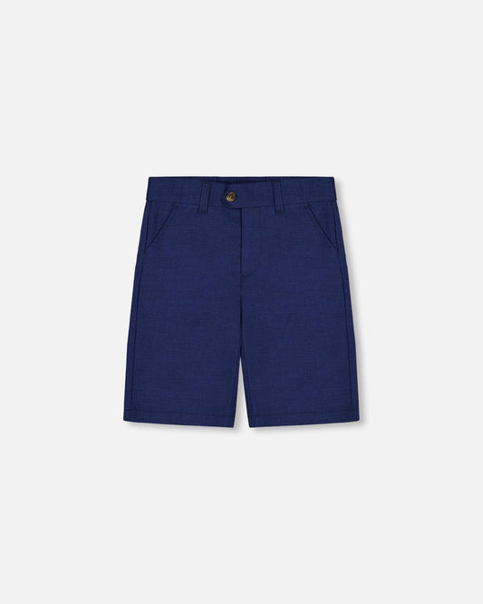 Slant Pocket Bermuda Shorts Navy Blue