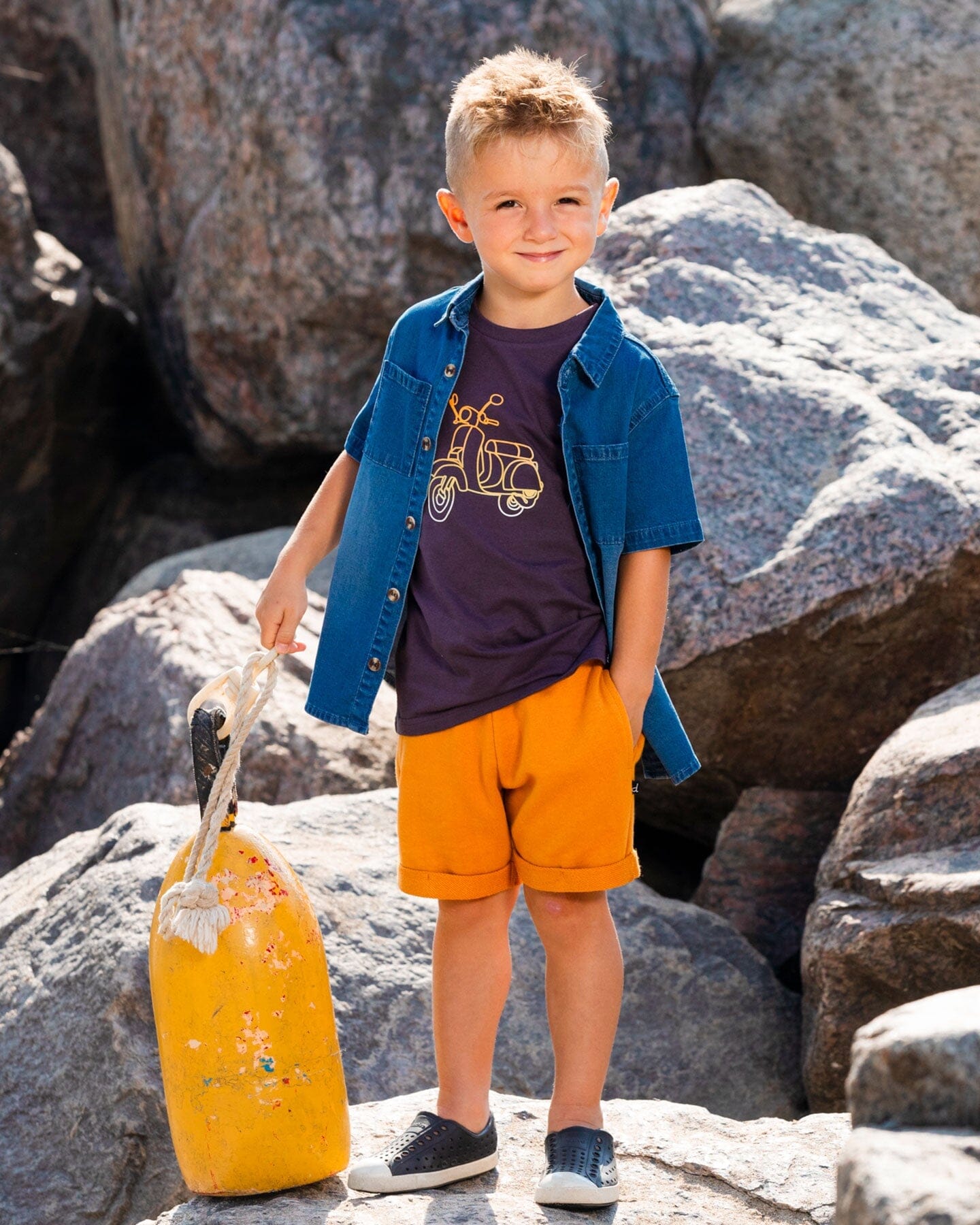 French Terry Short Vibrant Orange