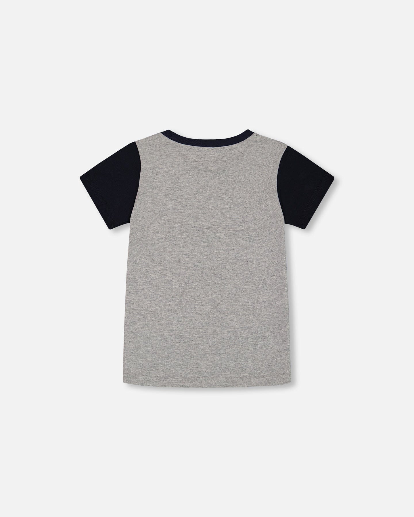 Organic Cotton Colorblock Tee Gray, Navy And Teal