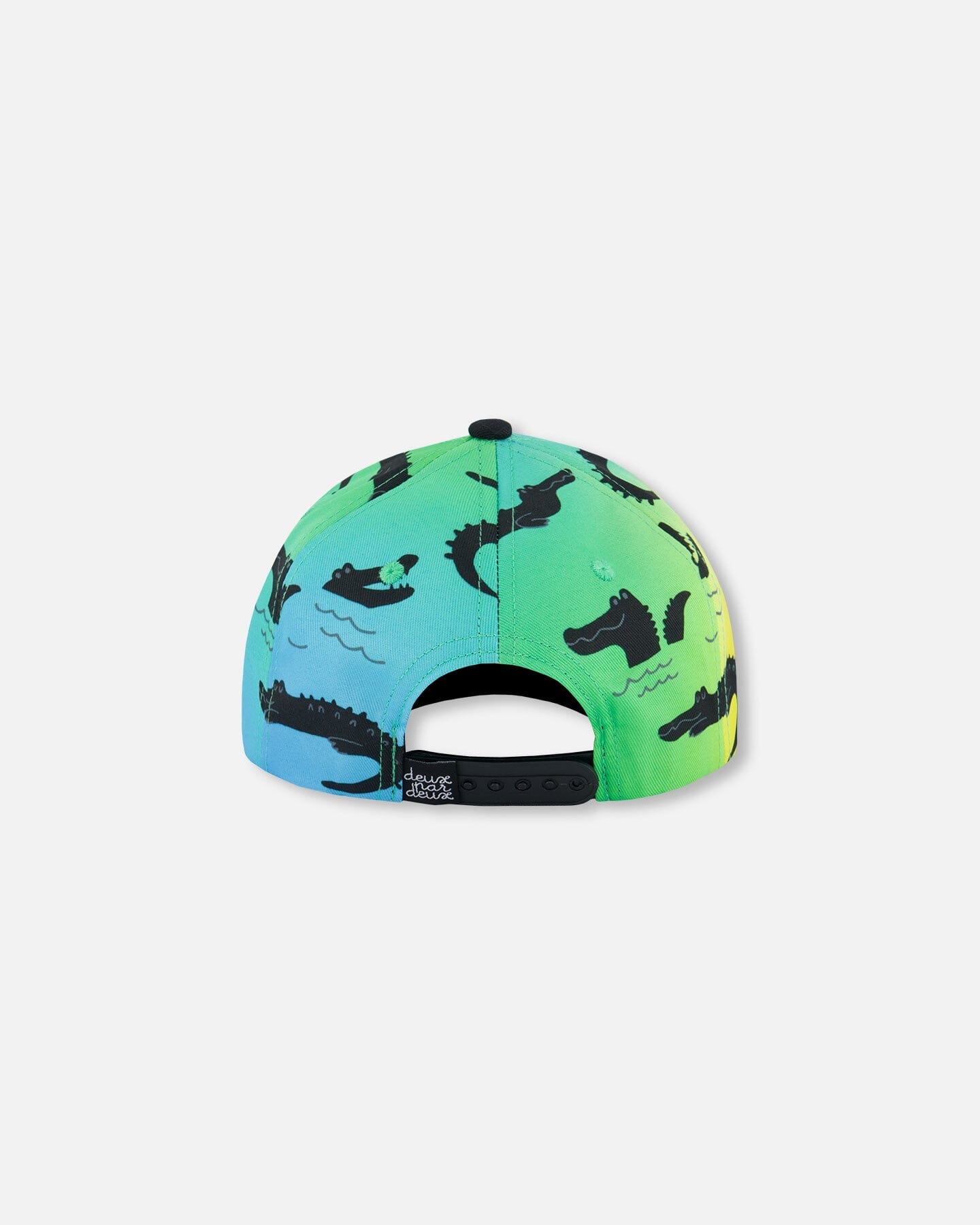 Printed Cap Black And Multicolored Crocodiles
