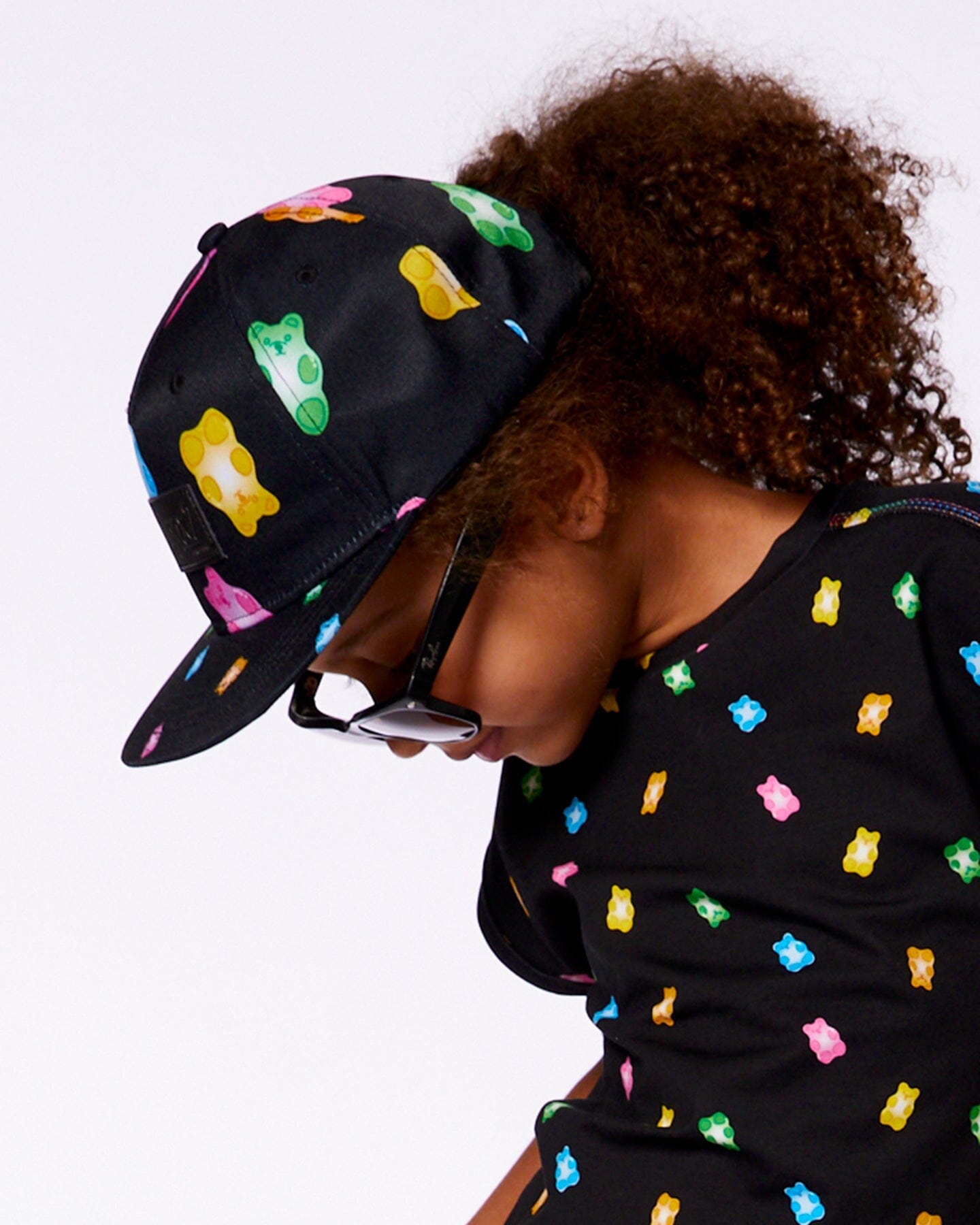 Printed Cap Black And Multicolored Gummies
