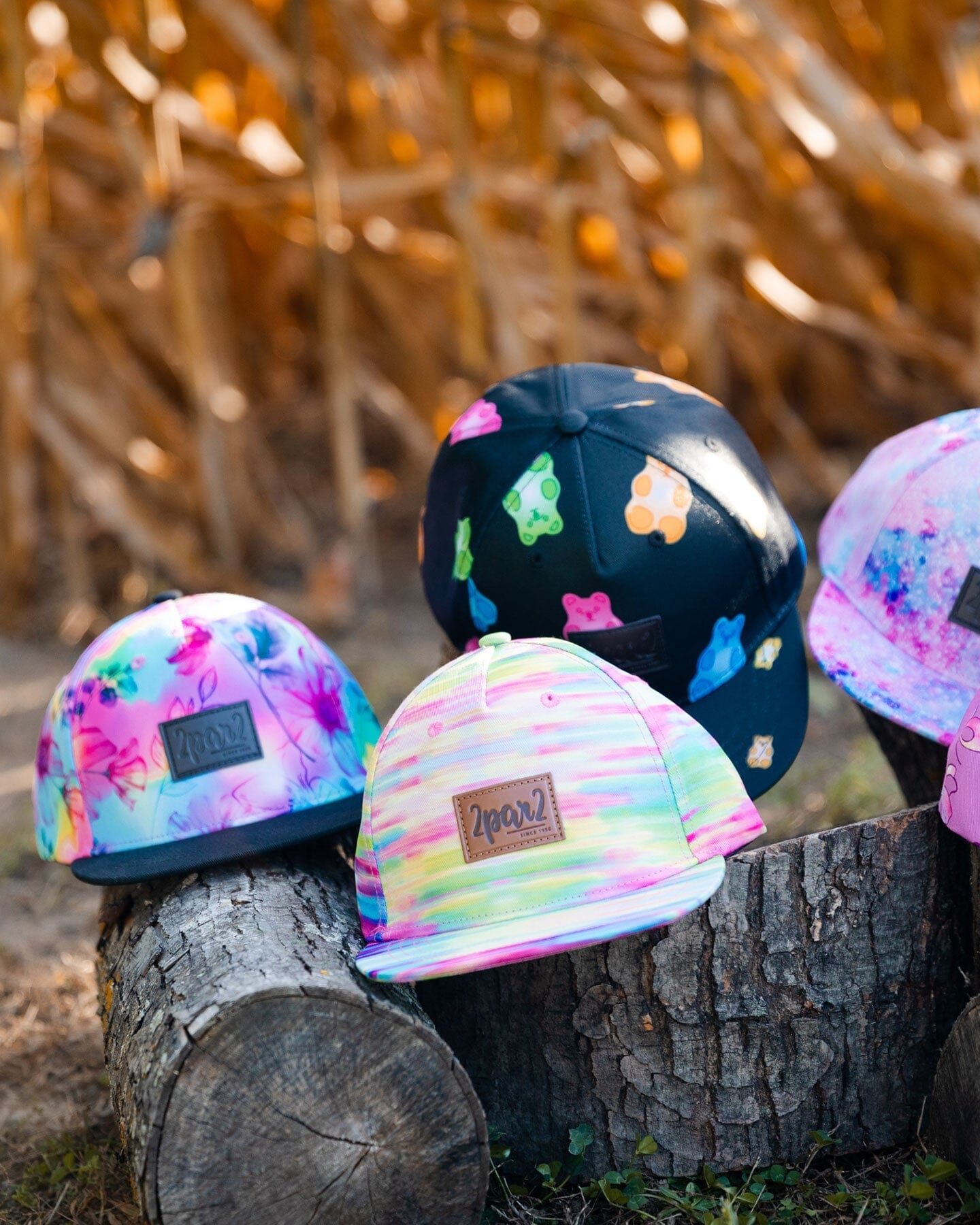 Printed Cap Black And Multicolored Gummies