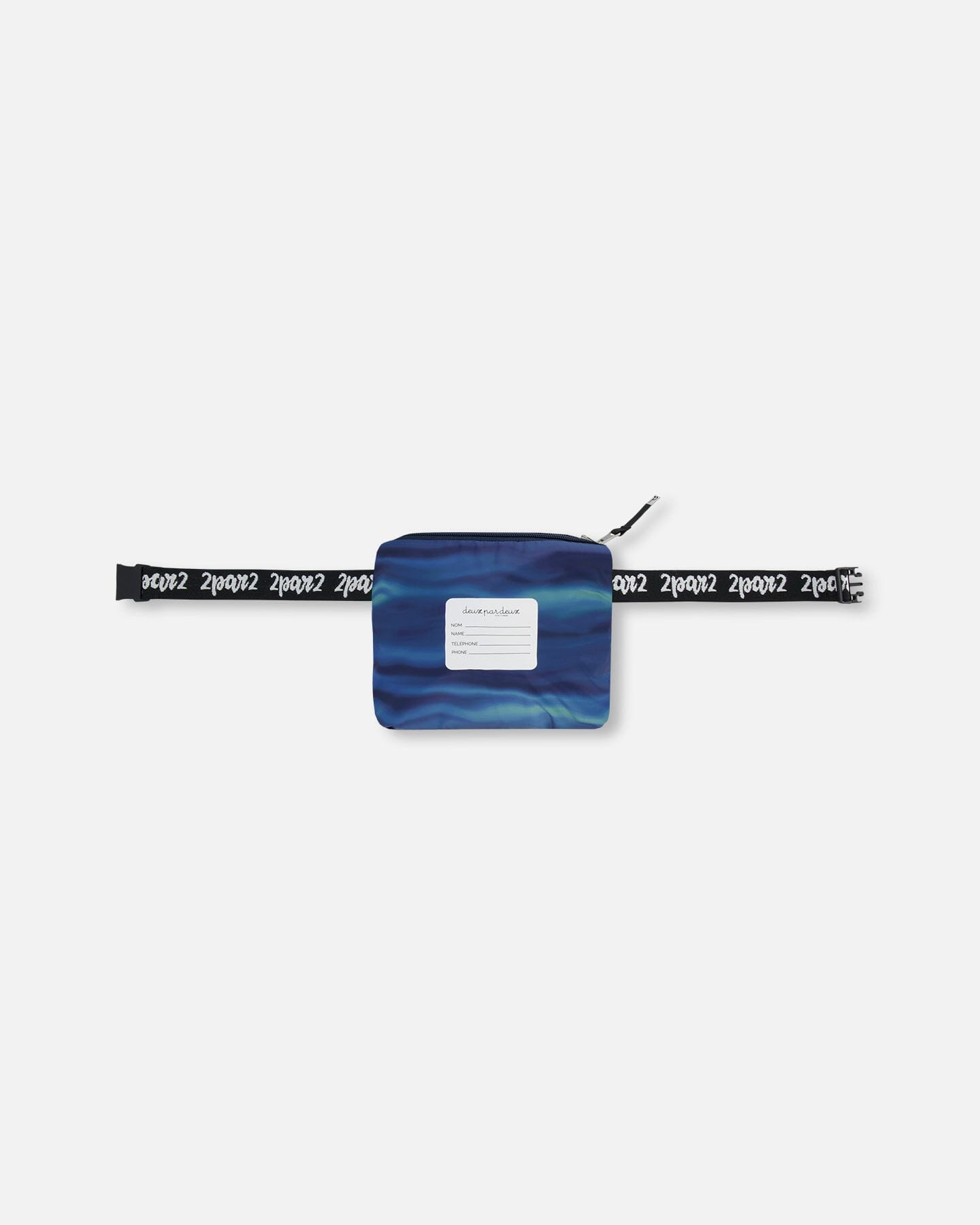 Printed Packable Windbreaker Blue Wave And Black