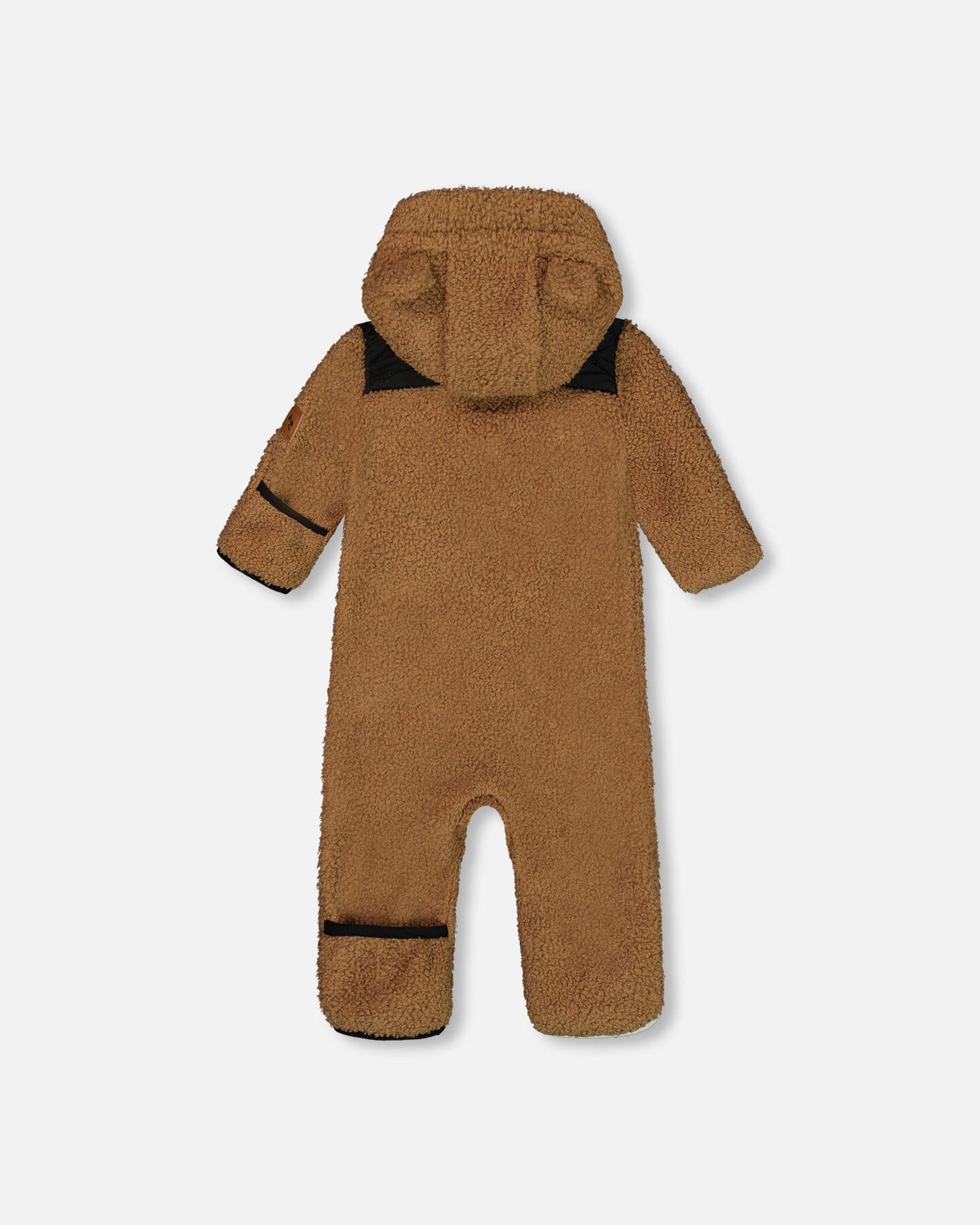 Baby One-Piece Sherpa Mid-Season Outerwear Tan And Black