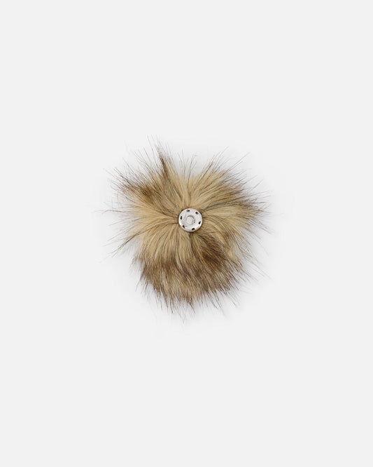 Beige Fake Fur Pompom For Hat