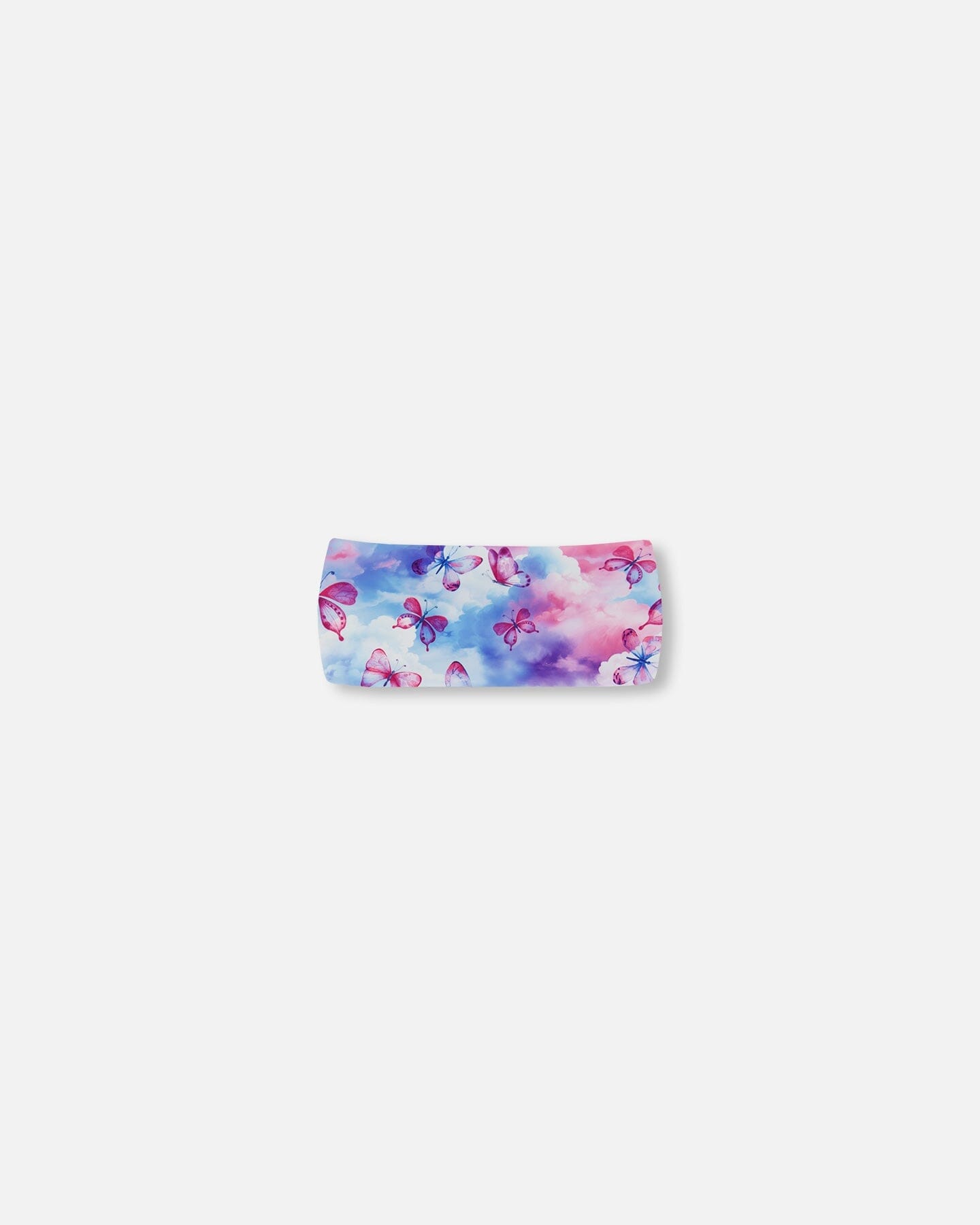 Printed Athletic Headband Pink, Blue And Butterflies