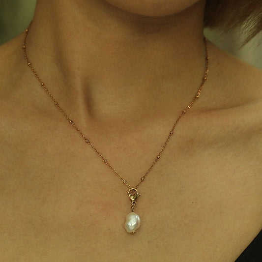 GEMMA: Freshwater Pearl Charm Gold