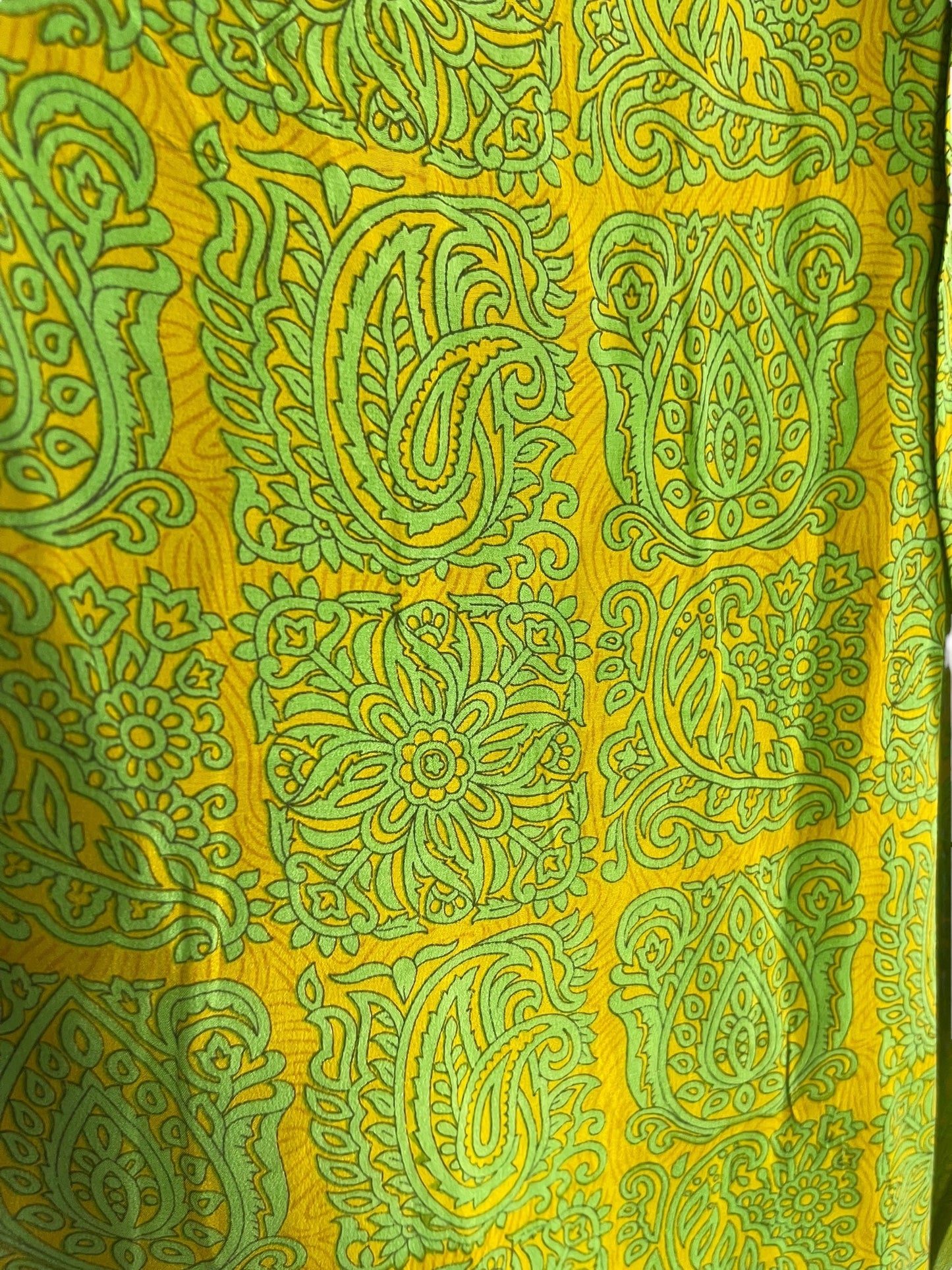 PRC6770 Avatar Long Pure Silk Kimono Sleeved Duster with Belt