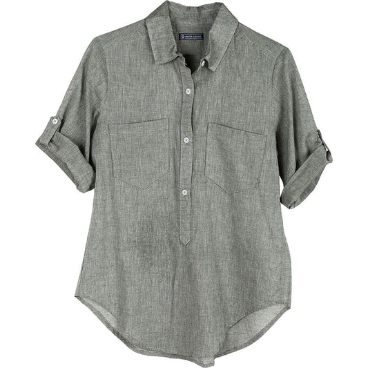 United By Blue Womens Torrey Popover Organic Cotton Shirts