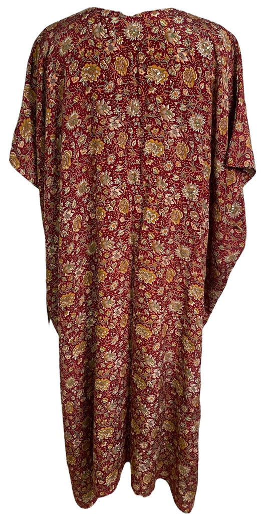 PRC6765 Avatar Pure Silk Maxi Kaftan