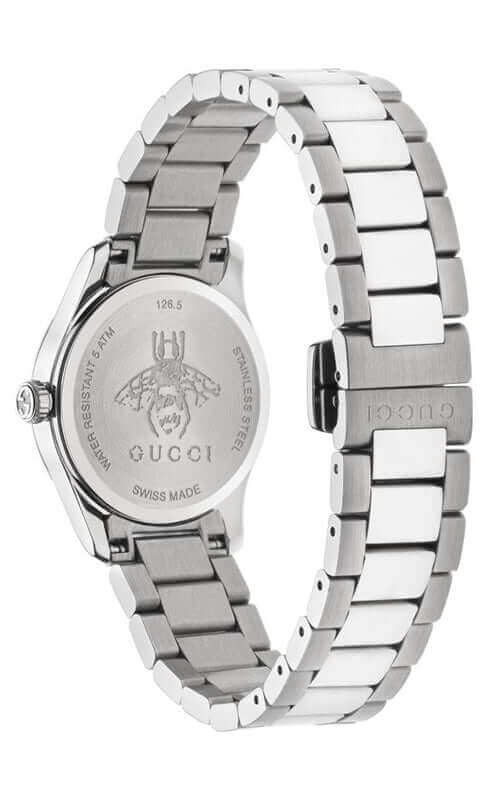 GUCCI G-Timeless Pink Mop & Feline Dial Watch YA1265013