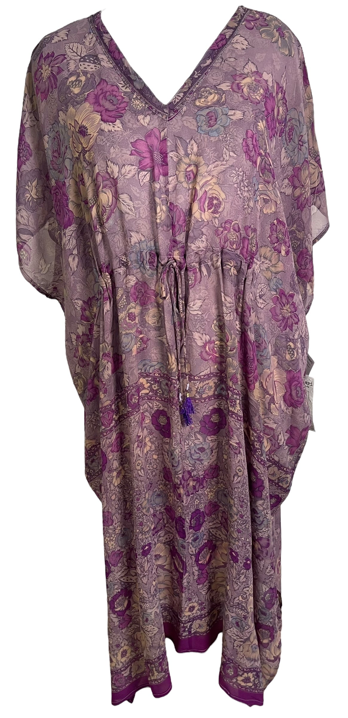 PRG6797 Sheer Avatar Pure Silk Maxi Kaftan