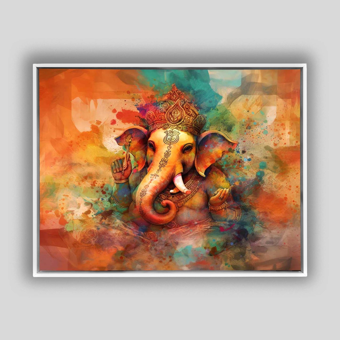 Wall Art-Ganesh Canvas-Indian Art-Spiritual Wall Decor