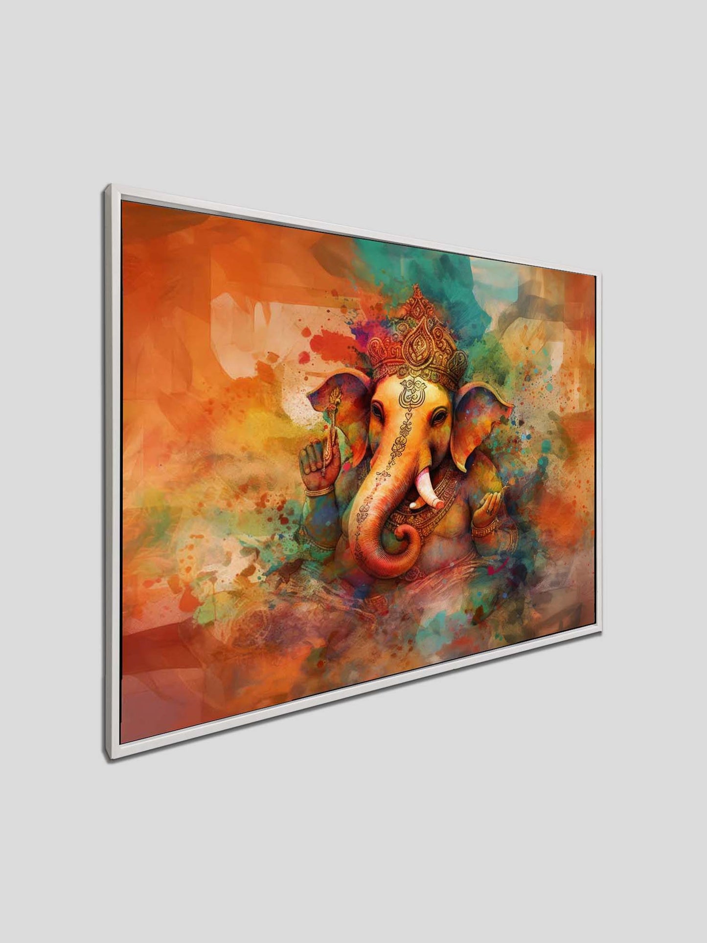 Wall Art-Ganesh Canvas-Indian Art-Spiritual Wall Decor