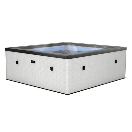 Wave | Garda | 4/6-Person Eco Foam Hot Tub | Square | Built-In Integrated Heater