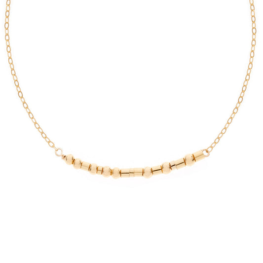 Gold Morse Code Necklace
