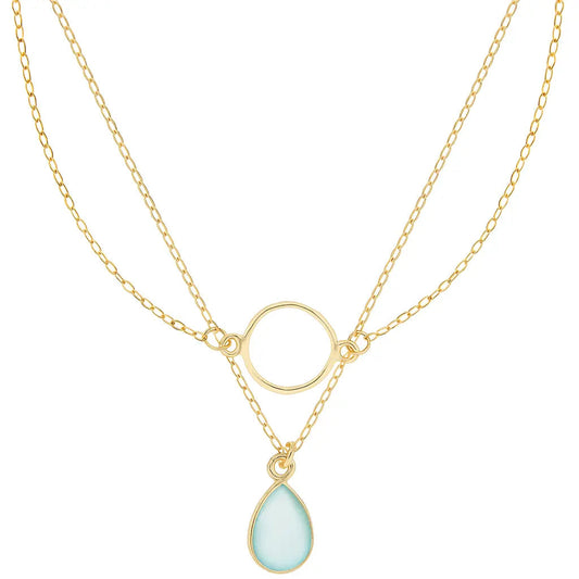 Golden Chalcedony Layered Necklaces
