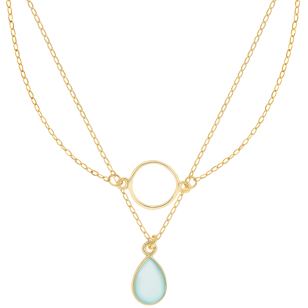 Golden Chalcedony Layered Necklaces