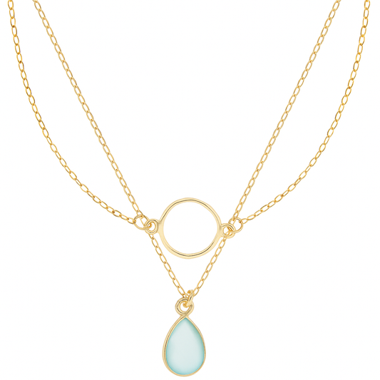 Golden Chalcedony Layered Necklaces