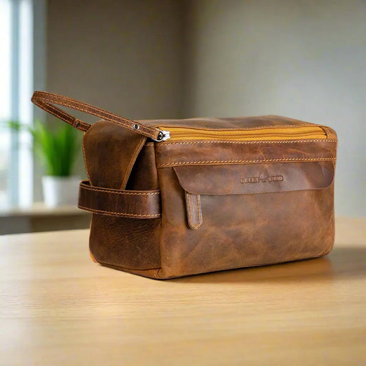 Greenwood Leather Darwin Travel Wash Bag
