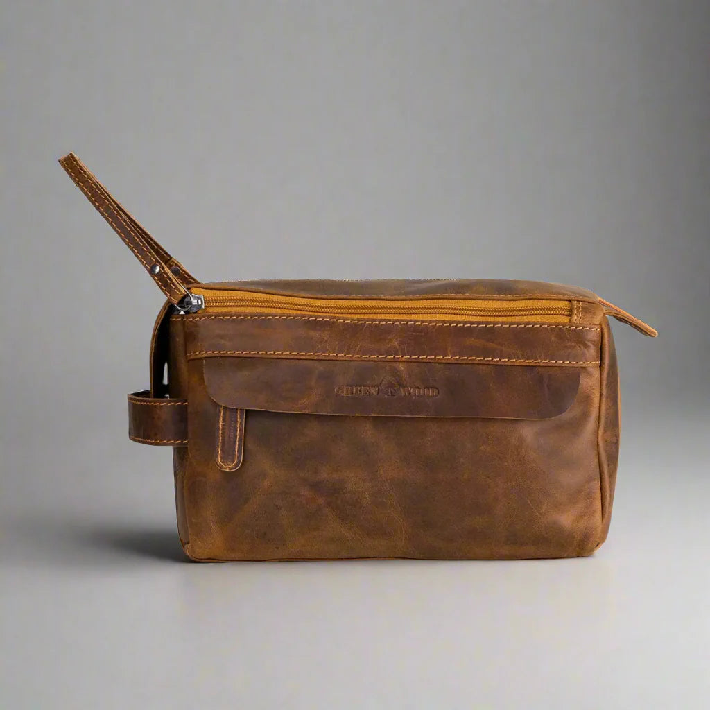 Greenwood Leather Darwin Travel Wash Bag