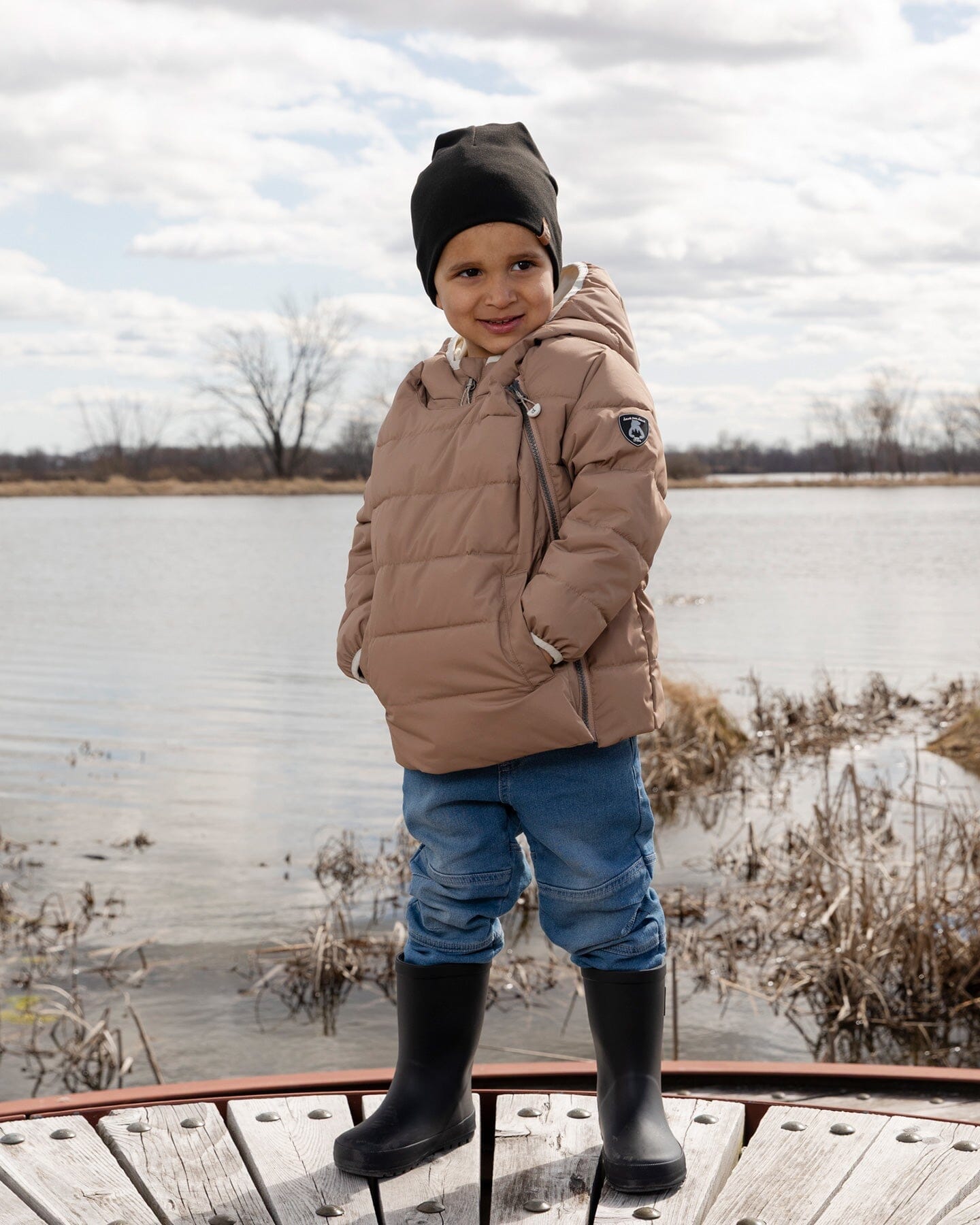 Packable Winter Puffy Coat Designed For Car Seat Chanterelle