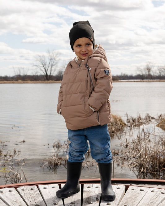 Packable Winter Puffy Coat Designed For Car Seat Chanterelle