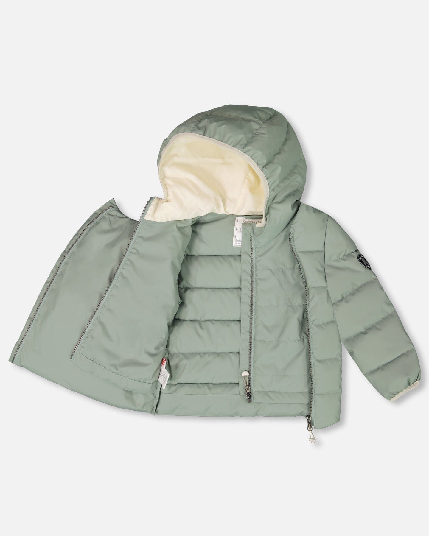 Puffer Winter Jacket Designed For Car Seat Sage Green