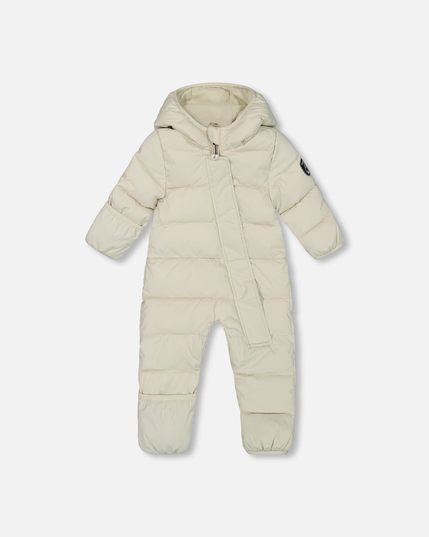 One-Piece Baby Cloud Packable Snowsuit Designed For Car Seat Off-White