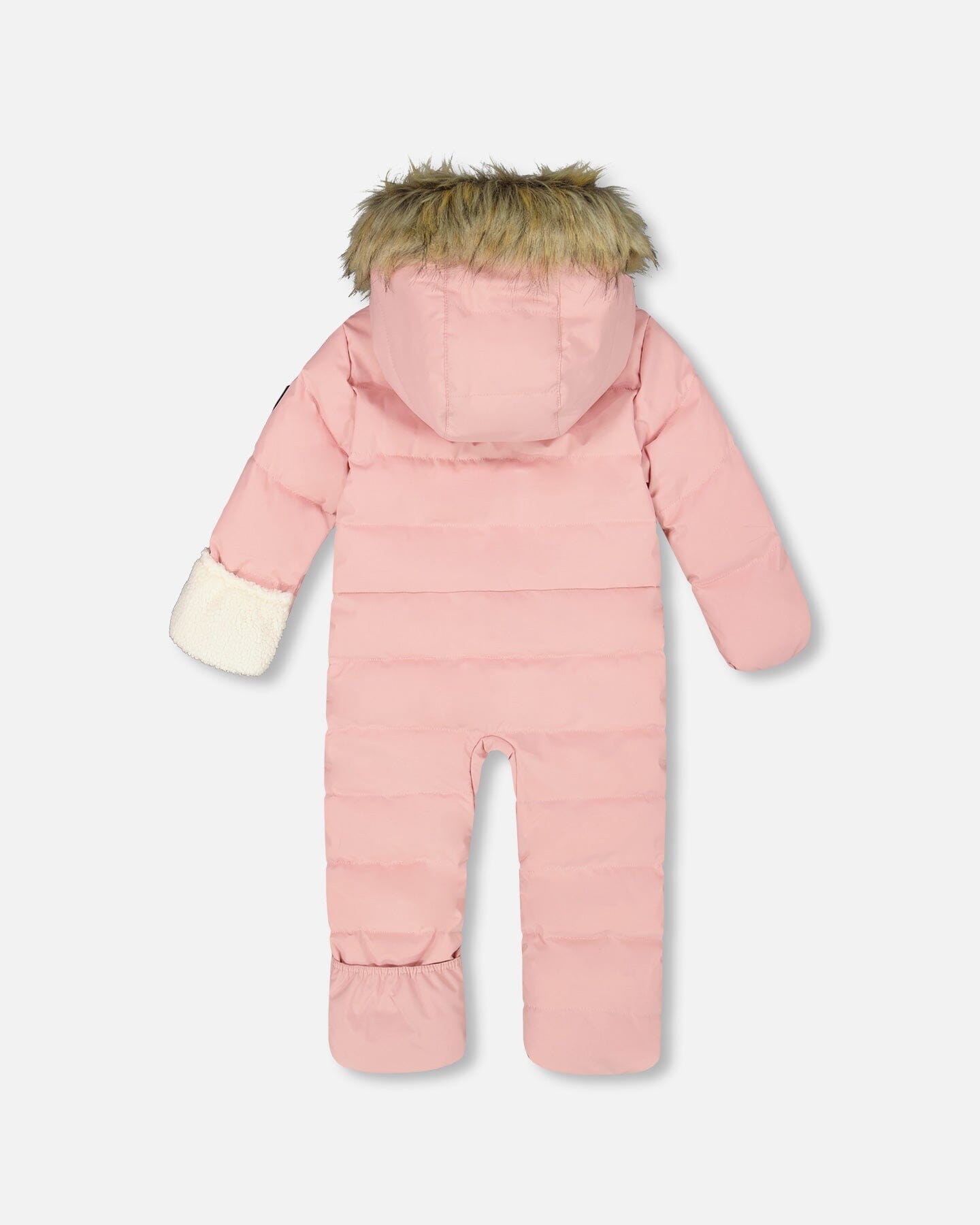 One-Piece Baby Snug Snowsuit Designed For Car Seat Pink