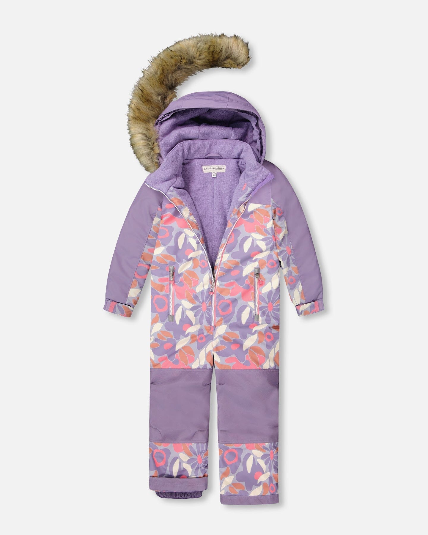 One-Piece Discover Snowsuit Lilac Retro Flower Print