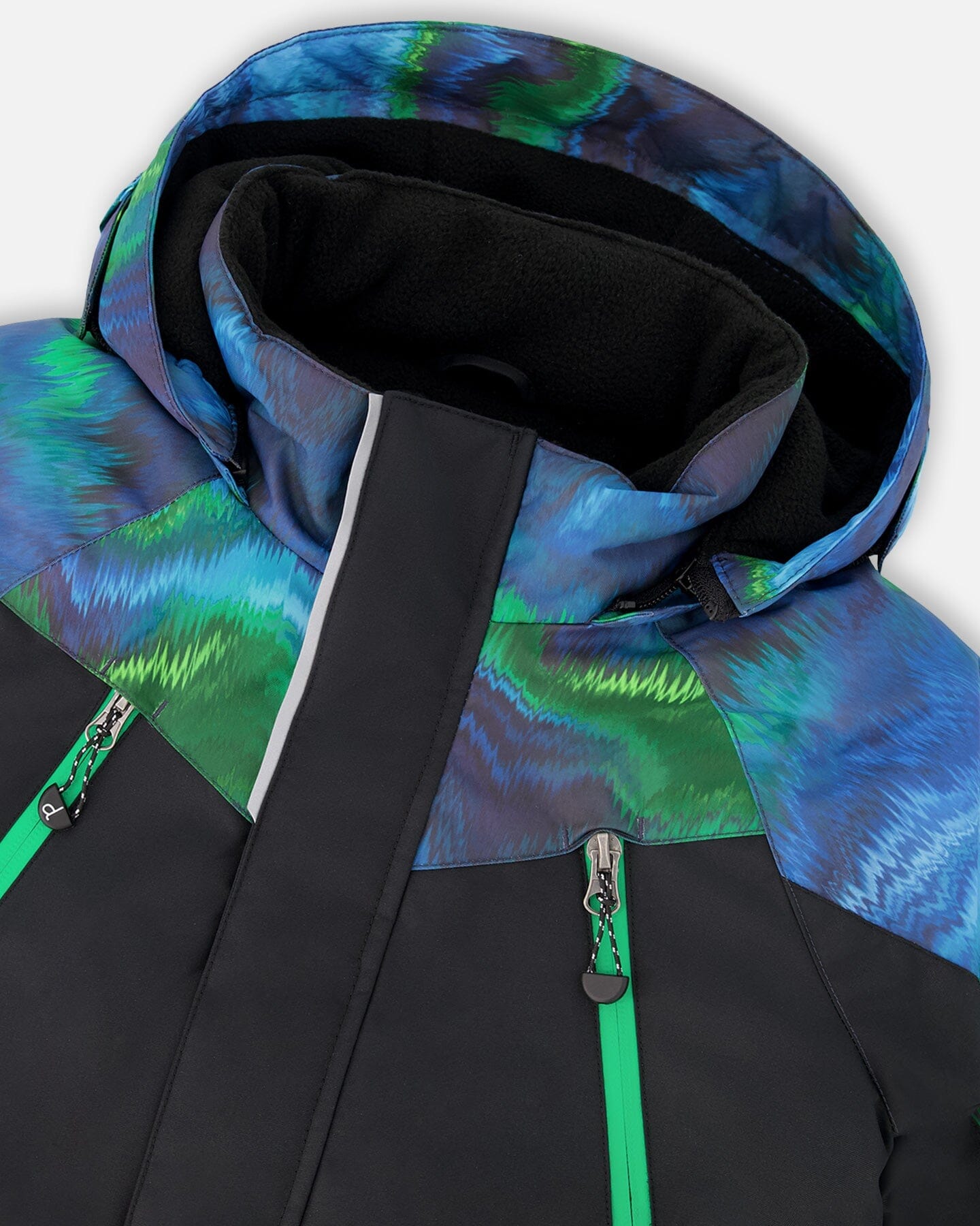 Two-Piece Play Snowsuit With Colorblocked Jacket Green