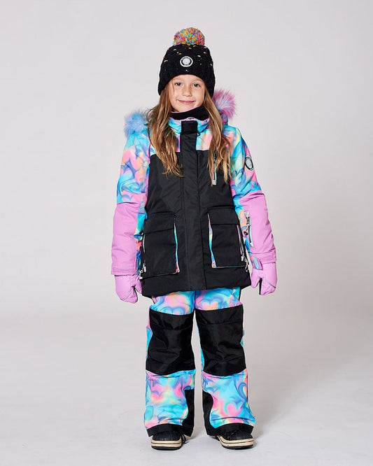 Two-Piece Play Snowsuit Rainbow Heart Print