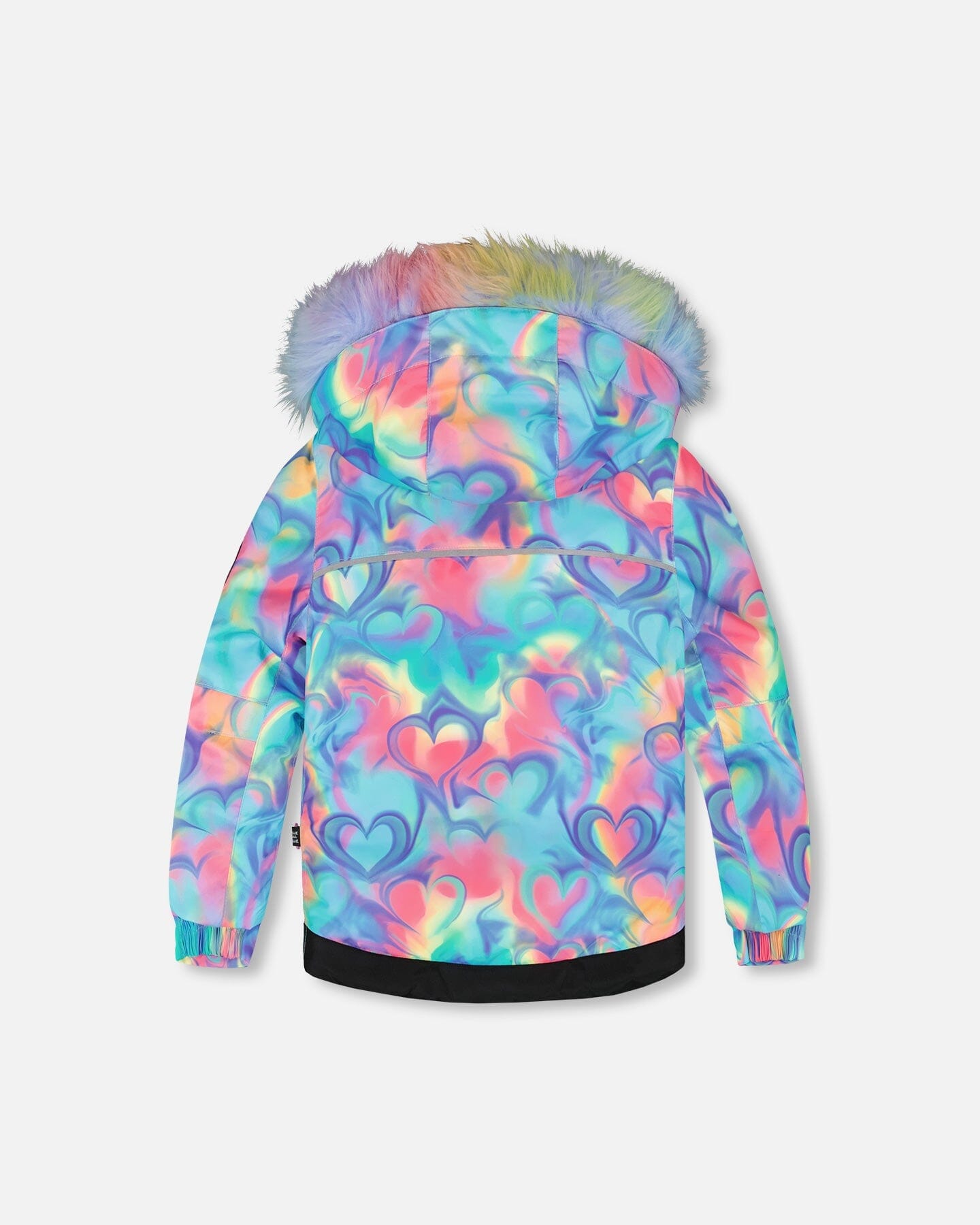 Two-Piece Play Snowsuit Black With Multicolor Print Jacket