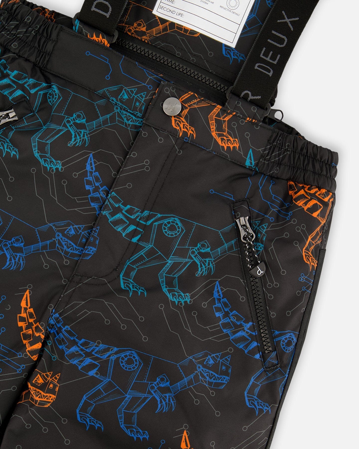 Two-Piece Play Snowsuit Robot Dinosaur Print