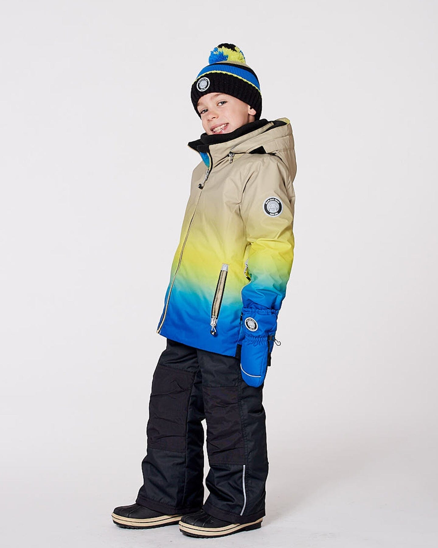 Two-Piece Play Snowsuit With Gradient Jacket Black