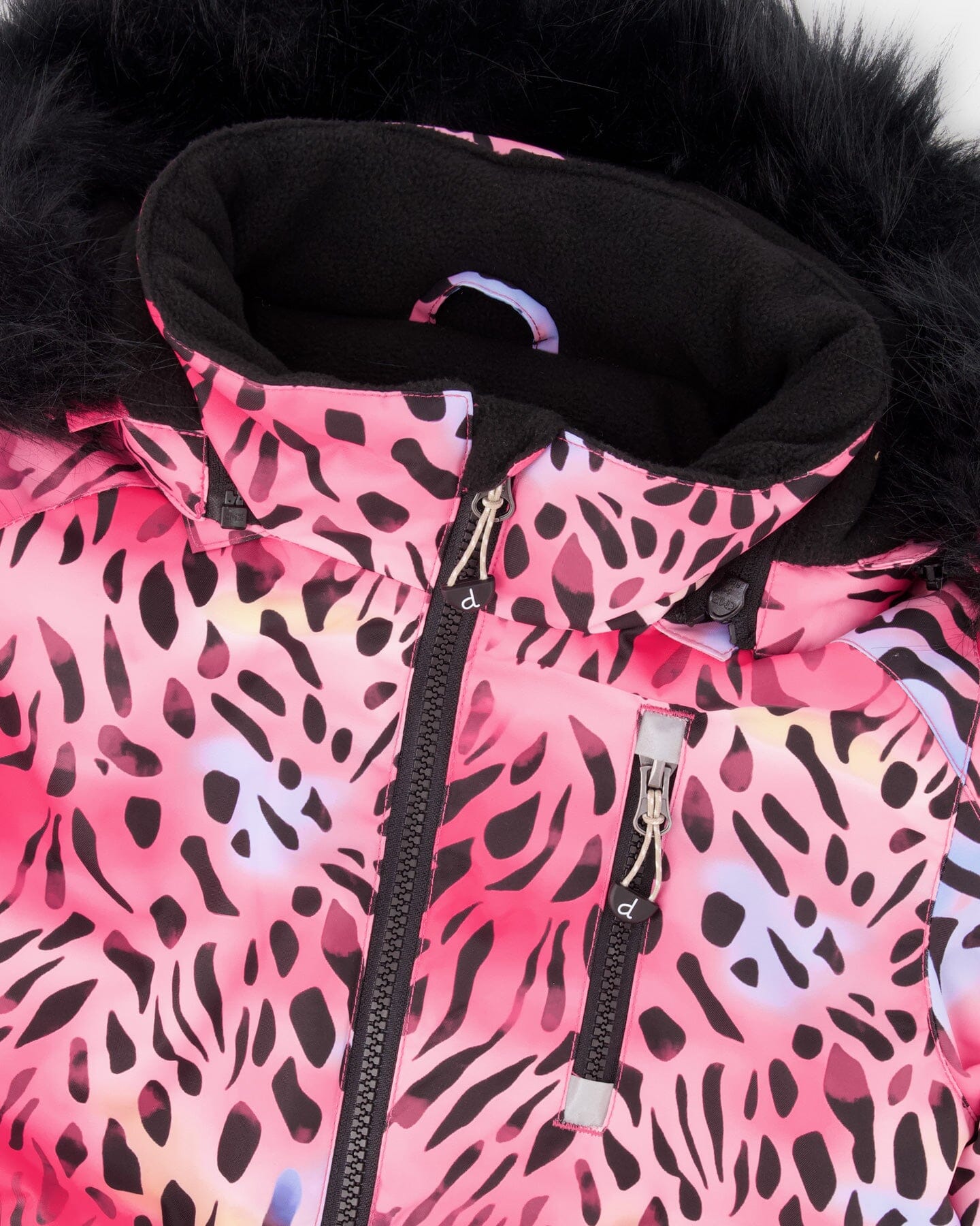 One-Piece Play Snowsuit Multicolor Leopard And Zebra