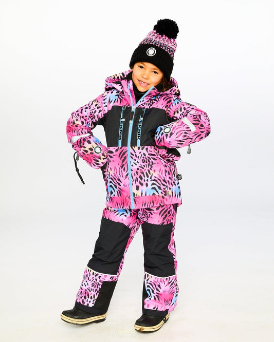 Two-Piece Teknik Snowsuit Multicolor Leopard And Zebra