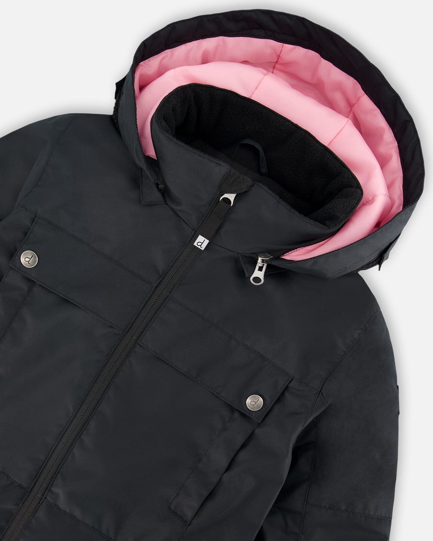 One-Piece Teknik Snowsuit Black With Pink