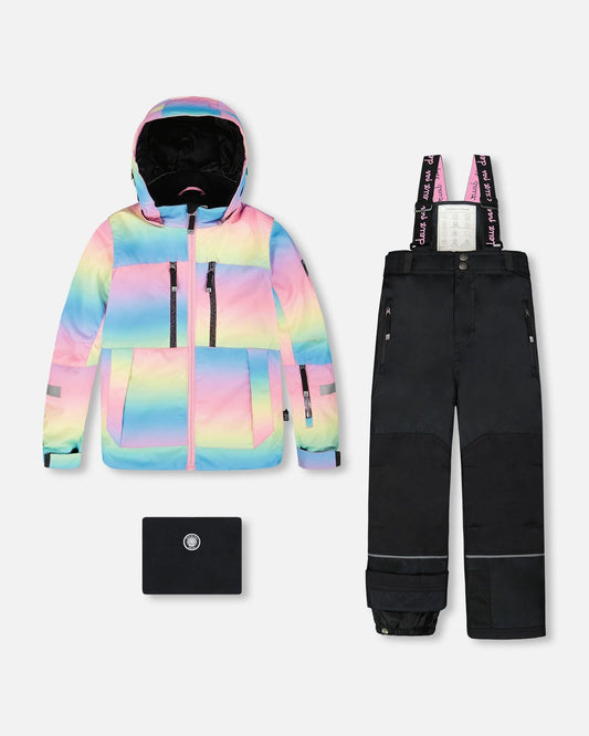 Two-Piece Teknik Snowsuit Rainbow Gradient