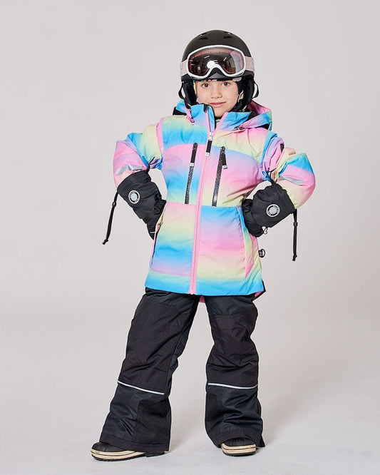 Two-Piece Teknik Snowsuit Rainbow Gradient