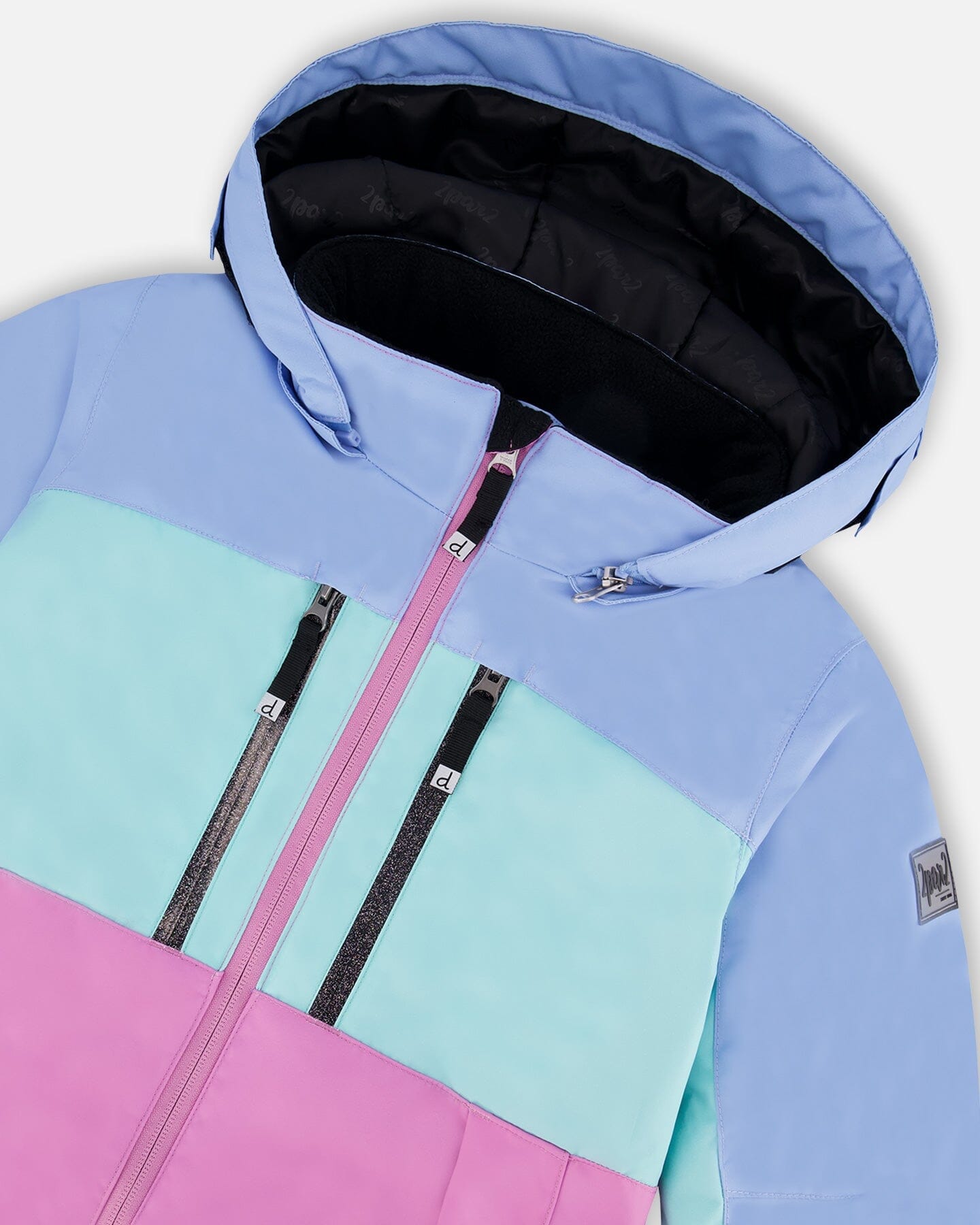 Two-Piece Teknik Snowsuit With Colorblocked Jacket And Solid Pant Black