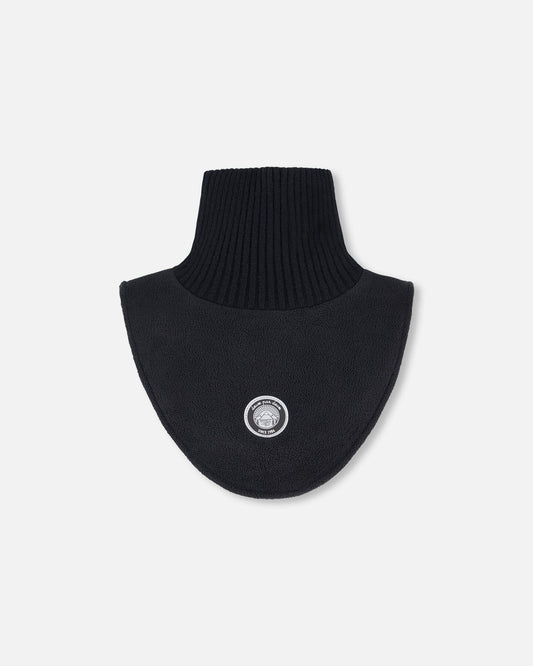 Polar Fleece And Knit Neckwarmer Black