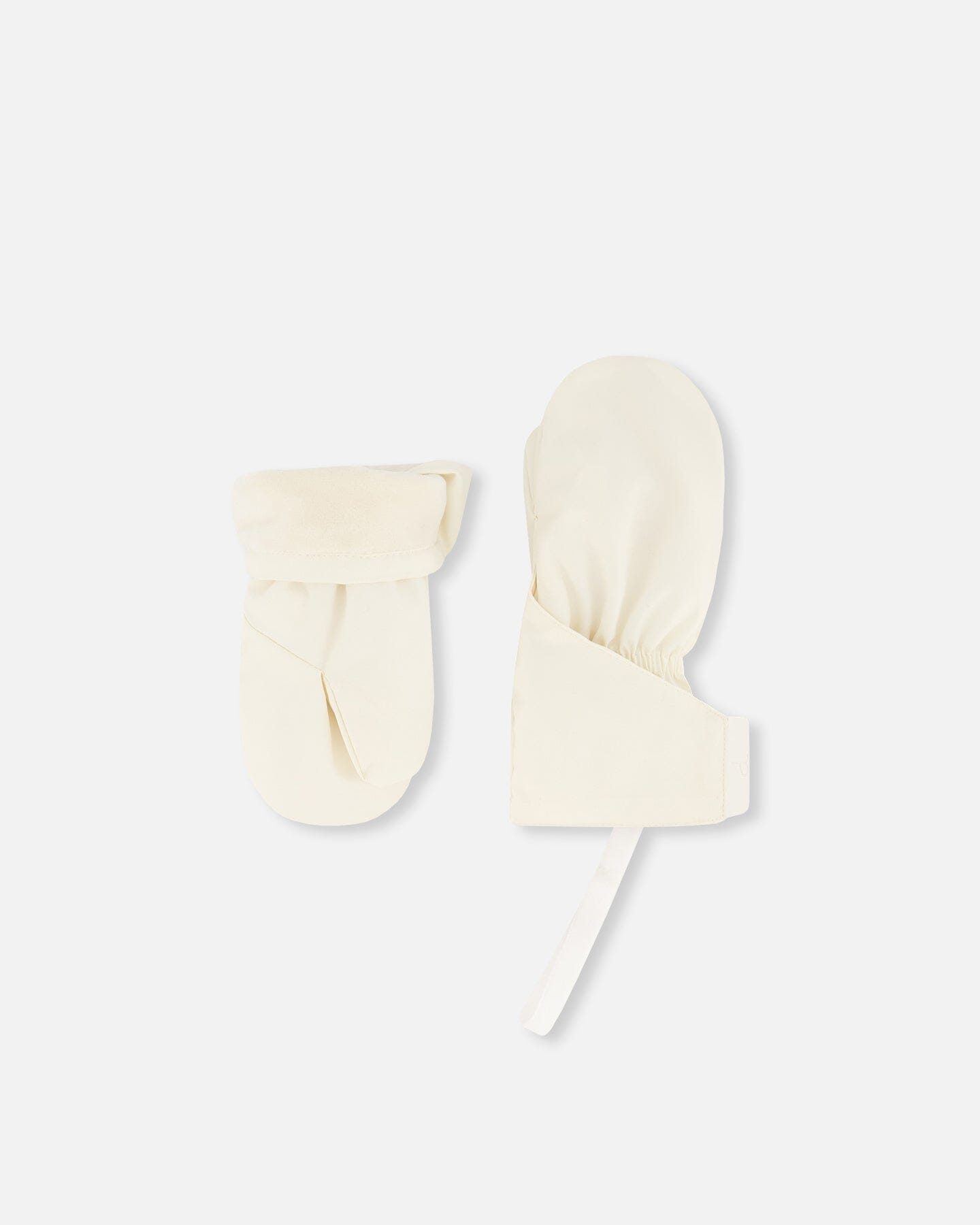 Lined Baby Mittens White Asparagus