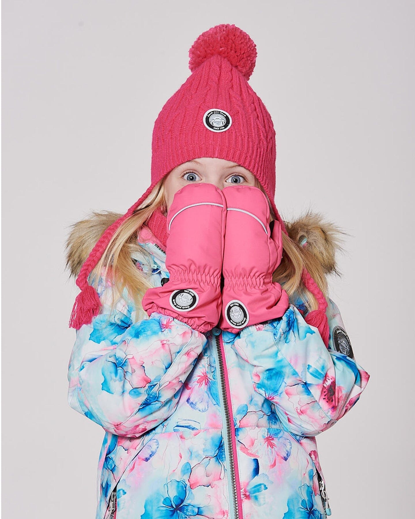 Winter Mittens Play Flash Coral