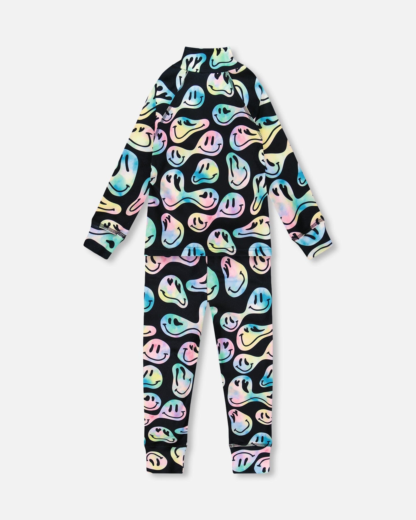 Two-Piece Thermal Underwear Set Smiley Face Girl