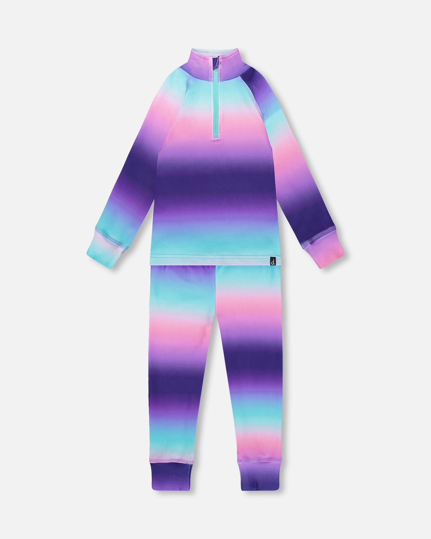 Two-Piece Thermal Underwear Set Purple Gradient